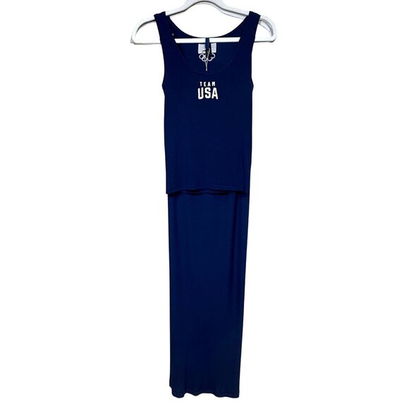 SKIMS Soft Lounge Tank Top + Pants Set Team USA Navy Large - Picture 2 of 16